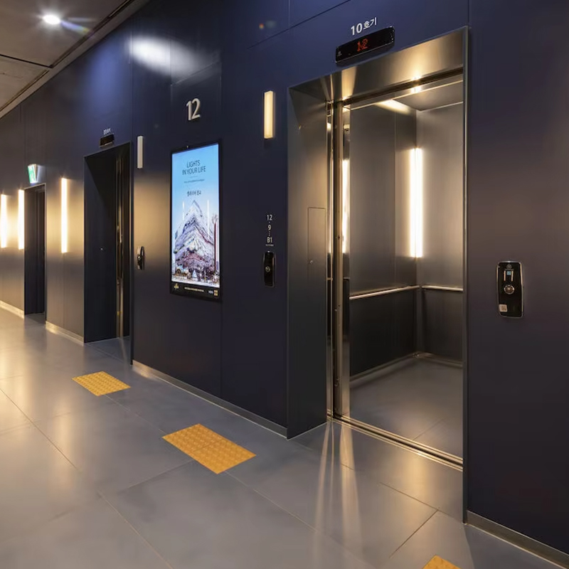 VTEP119 Ascensores matkustajahissit Gearless AC monikerroksisiin rakennuksiin ISO9001-sertifioitu ruostumaton teräs Helppo asennus