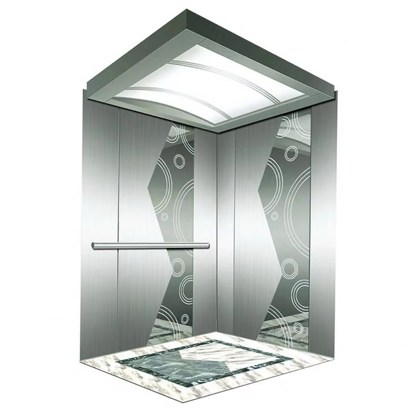 VTSP134 matkustajahissi, jossa energiatehokas LED-katto ruostumaton teräsrakenne ISO9001-sertifioitu 1 vuoden takuu