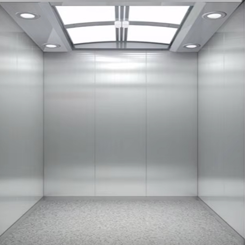 VTSP134 matkustajahissi, jossa energiatehokas LED-katto ruostumaton teräsrakenne ISO9001-sertifioitu 1 vuoden takuu